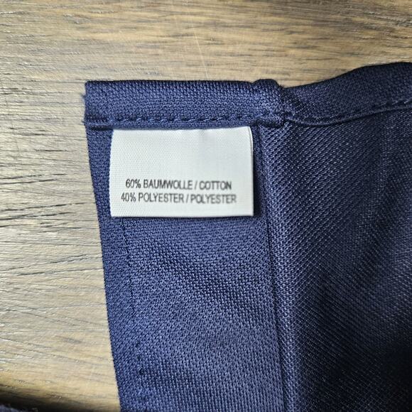 s.Oliver Slim Fit Short Sleeve Button Down Shirt Navy Blue Size 41 Cotton Blend - Picture 4 of 7